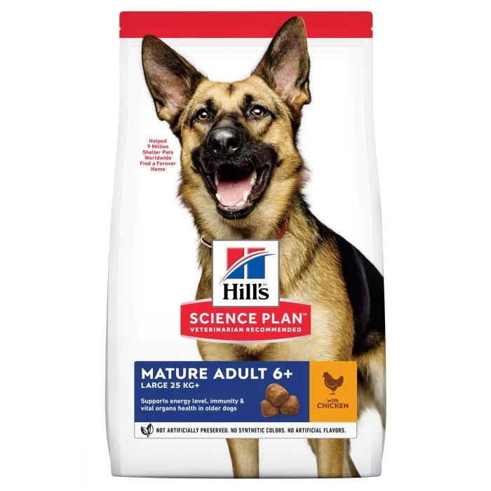 Hill's Science Plan Mature Adult Croquettes Pour Grand Chien Sénior Au Poulet 3 Hill's Science Plan Mature Adult Croquettes Pour Grand Chien Sénior Au Poulet