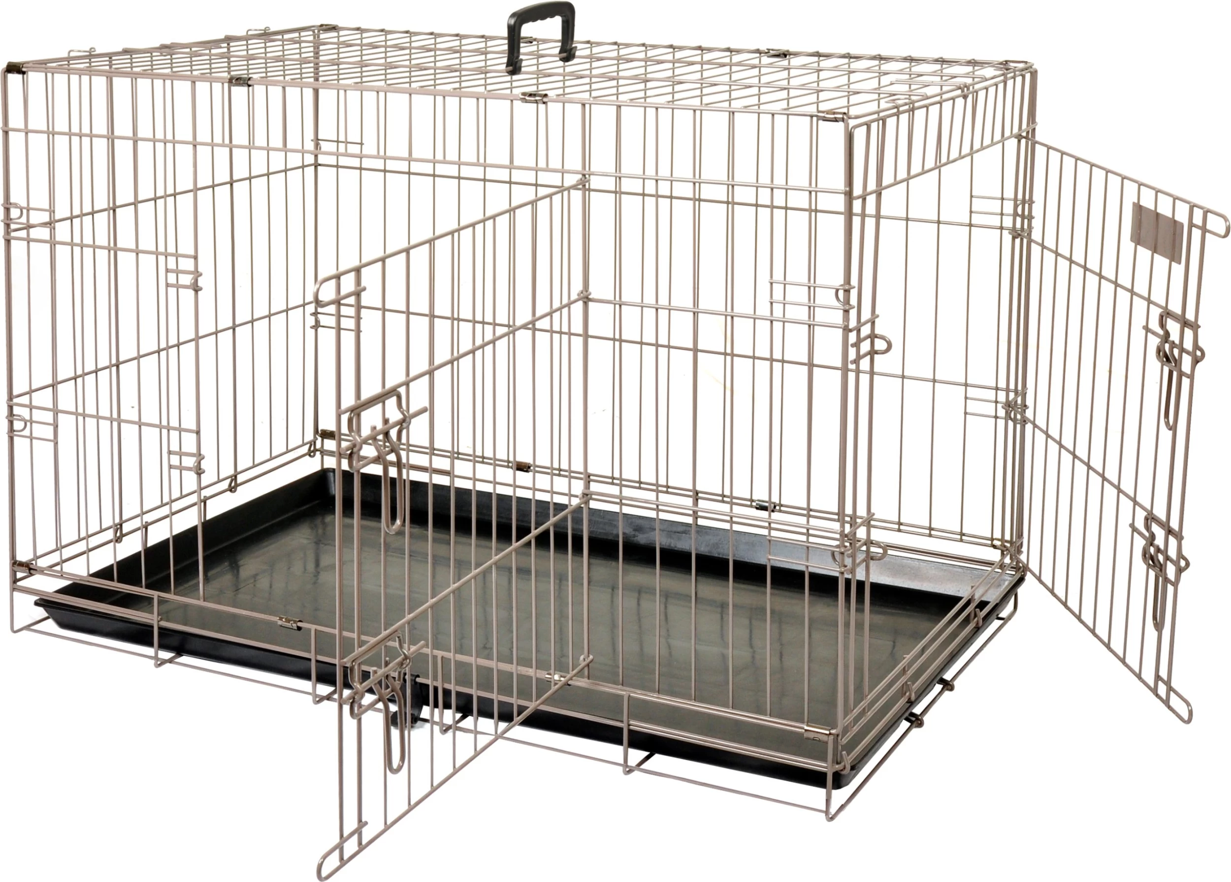 Flamingo Cage Pour Chien Ebo Taupe L 56x92x64cm 7 Flamingo Cage Pour Chien Ebo Taupe L 56x92x64cm – Image 5
