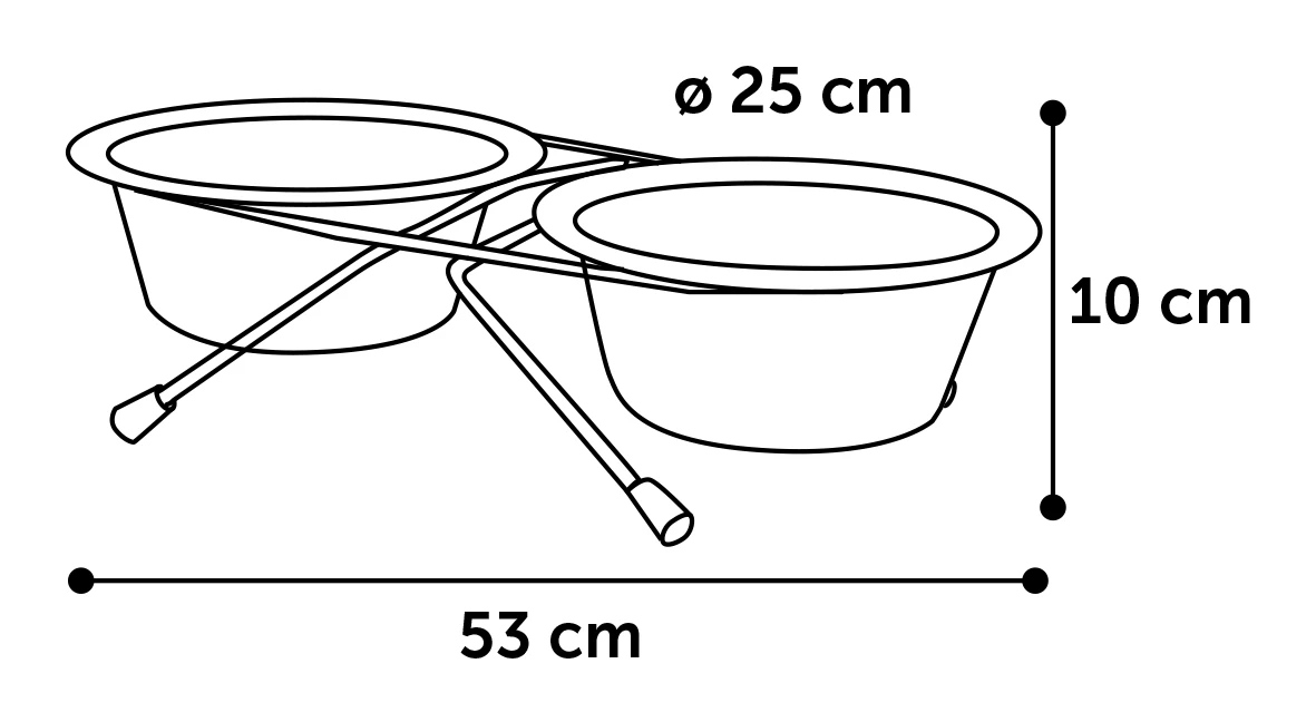Flamingo Gamelle Pour La Nourriture Et L'eau Set + Support Arjun Inox 25cm 2500ml 5 Flamingo Gamelle Pour La Nourriture Et L'eau Set + Support Arjun Inox 25cm 2500ml – Image 3