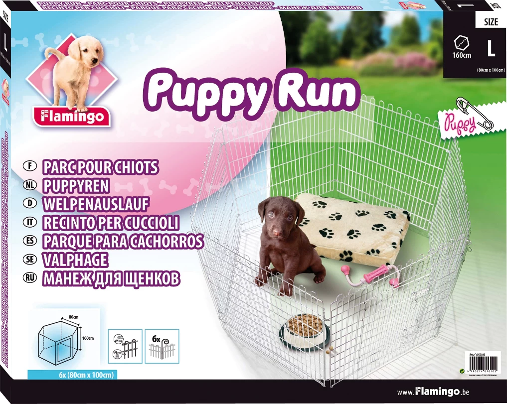 Flamingo Cage Pour Chiots 160cm Dia./100 Cm High 4 Flamingo Cage Pour Chiots 160cm Dia./100 Cm High – Image 2