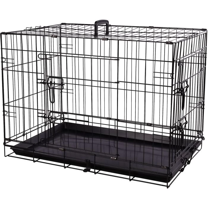 Flamingo Cage Pour Chien Mezo Noir S 43x61x50cm 3 Flamingo Cage Pour Chien Mezo Noir S 43x61x50cm