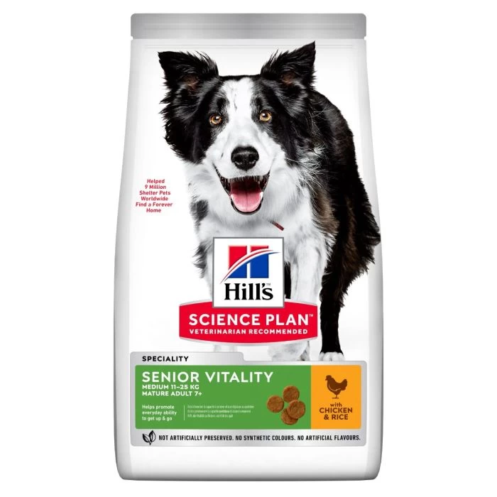 Hill's Science Plan Senior Vitality Croquettes Pour Chien âgé Au Poulet 14Kg 3 Hill's Science Plan Senior Vitality Croquettes Pour Chien âgé Au Poulet 14Kg