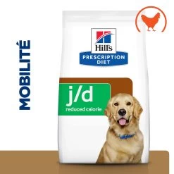 Hill's Prescription Diet J/D Reduced Calorie Croquettes Pour Chien Au Poulet -Fournitures Pour Animaux Magasin 52742613901 3 prescription diet chien j d croquettes poulet