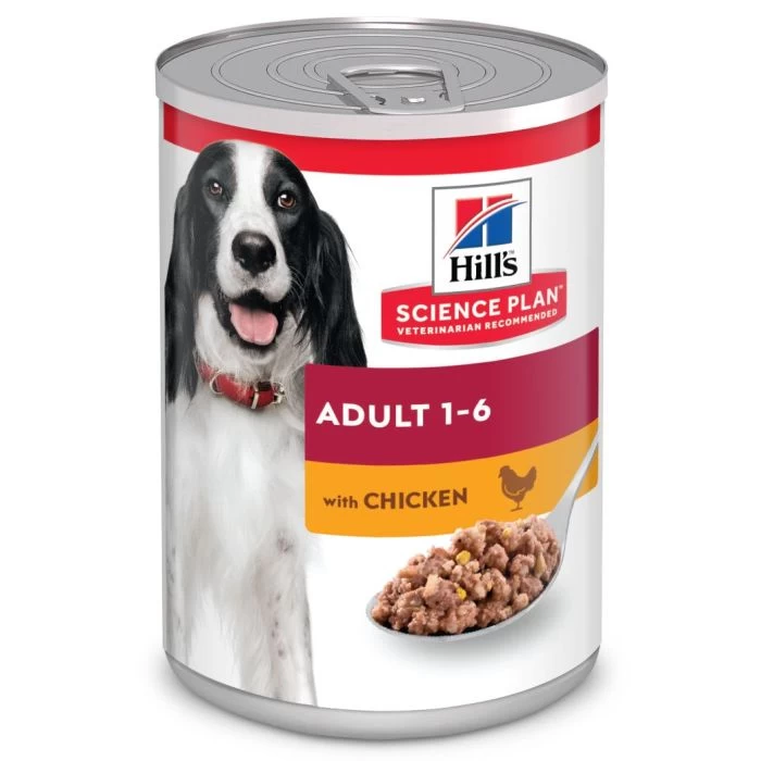 Hill's Science Plan Adulte Boîtes Pour Chien Medium Au Poulet - 12 X 370g 3 Hill's Science Plan Adulte Boîtes Pour Chien Medium Au Poulet - 12 X 370g