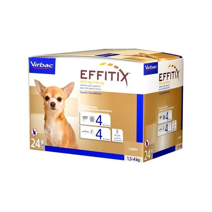 Effitix Spot On - Chien 1,5-4kg - 24 Pipettes 3 Effitix Spot On - Chien 1,5-4kg - 24 Pipettes