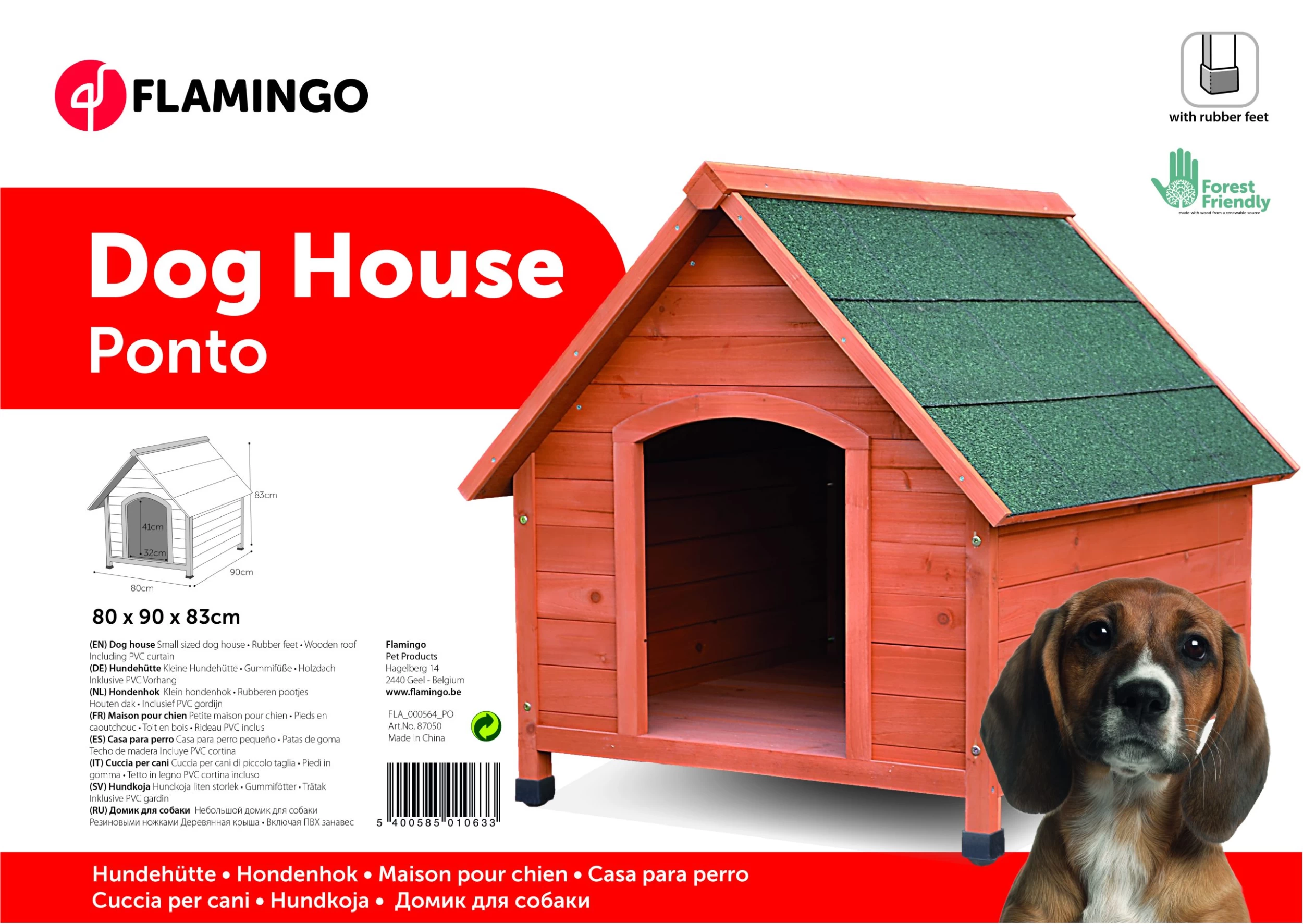 Flamingo Niche Pour Chien Ponto 80x90x83cm 4 Flamingo Niche Pour Chien Ponto 80x90x83cm – Image 2